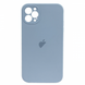 Чехол Silicone Case FULL CAMERA (square side) (для iPhone 12 pro Max) (Lilac)
