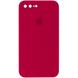Чехол Silicone Case FULL CAMERA (square side) (для iPhone 7/8 PLUS) (Rose Red)