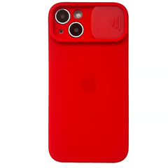 Чехол Silicone with Logo hide camera, для iPhone 13 (Red)