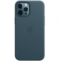 Кожаный чехол Leather Case with MagSafe Blue Lake для iPhone 12 | 12 Pro