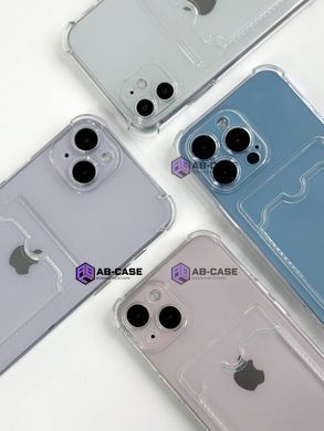 Чехол для iPhone 14 Pro Max Card Holder Armored Case с карманом для карты прозрачный