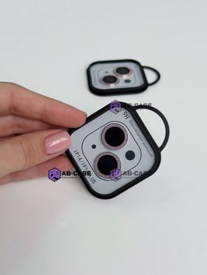 Защитные линзы для камеры iPhone 14 Diamonds Lens блестящие Rose Gold