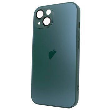 Чохол для iPhone 14 Plus : скляний матовий AG Glass із захистом камери &ndash; Green