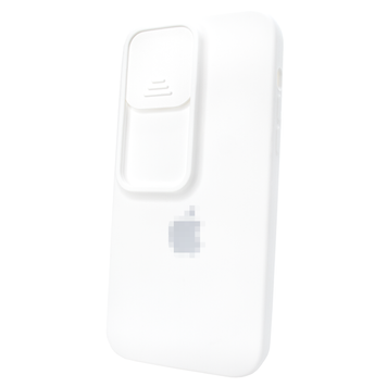 Чохол для iPhone 14 Pro Max Silicone with Logo hide camera White