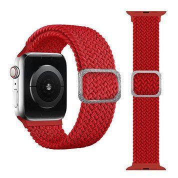 Регулируемый монобраслет на Apple Watch Braided Solo Loop (Red, 38mm, 40mm, 41mm, [42mm Series 10/11])