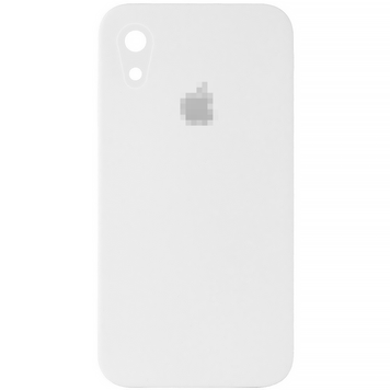 Чохол Silicone Case FULL CAMERA (square side) (на iPhone Xr) (White)