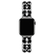 Ремешок Chance Band для Apple Watch : 38mm | 40mm | 41mm | [42mm Series 10-12] &ndash; браслет металлический с кожой Silver-Black