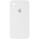 Чехол Silicone Case FULL CAMERA (square side) (для iPhone Xr) (White)