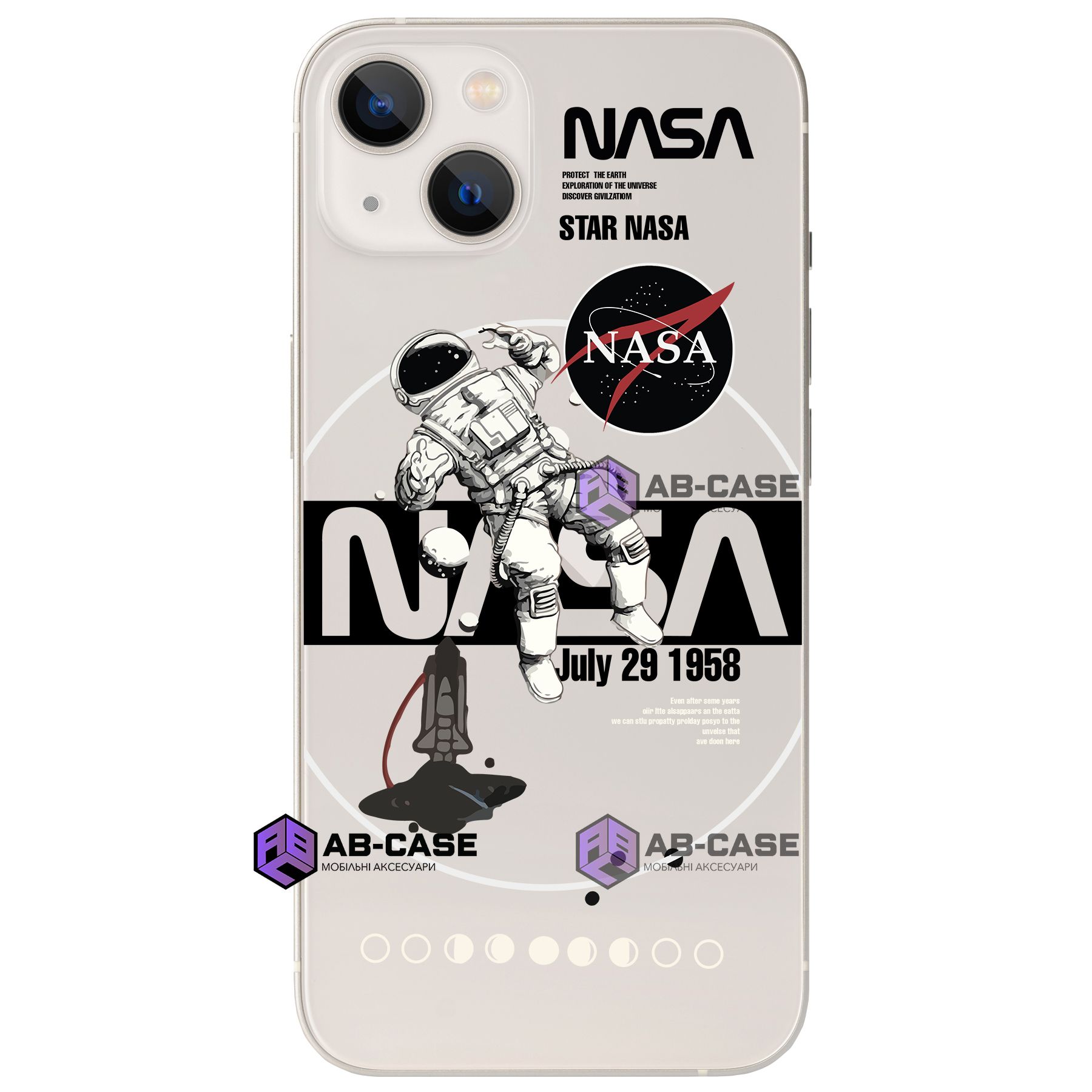 Чехол прозрачный Print Nasa для iPhone 13 mini July 29 1958 (9889) купить  по лучшей цене в Украине | AB-Case - мобильные аксессуары для apple