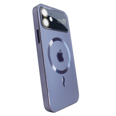 Чехол для iPhone 12 PC Slim Case with MagSafe с защитными линзами на камеру Deep Purple