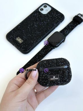 Чохол Swarovski для AirPods 3 із стразами Black