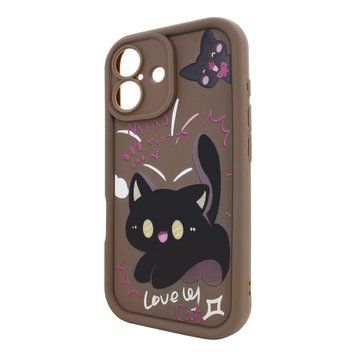 Чехол для iPhone 16 &ndash; Pretty Things "Kitties &ndash; Brown"