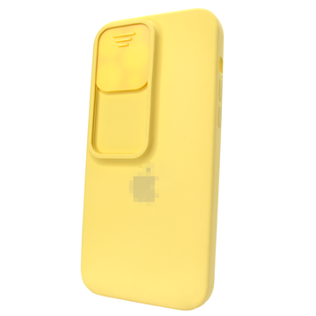 Чохол для iPhone 14 Pro Max Silicone with Logo hide camera Yellow