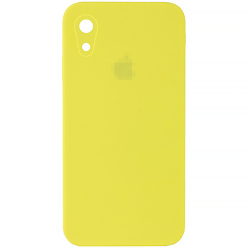 Чохол Silicone Case FULL CAMERA (square side) (на iPhone Xr) (Yellow)