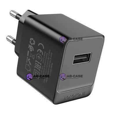 Зарядное устройство 2,1A (1 USB) BOROFONE BAS11A Erudite (Black)
