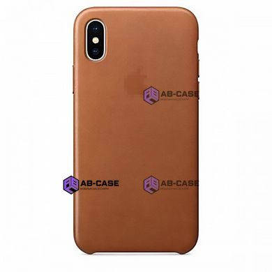 Кожаный чехол Leather Case Saddle Brown для iPhone X/Xs