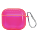 Чехол для AirPods 1/2 полупрозрачный Neon Case Hot Pink