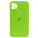 Чехол Silicone Case FULL CAMERA (square side) (для iPhone 12 pro Max) (Party Green)