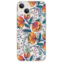 Чехол прозрачный Print Flowers для iPhone 15 Plus Цветы Summer