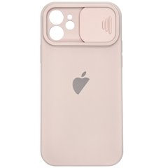 Чохол Silicone with Logo Hide Camera, для iPhone 12 (Pink Sand)