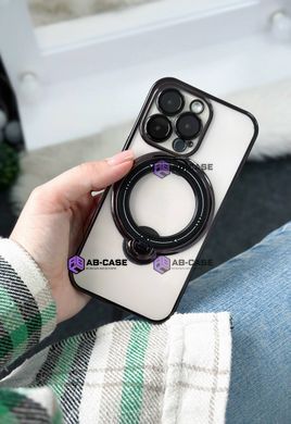 Чехол для iPhone 14 Pro Clear Shining Holder with MagSafe Green