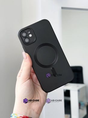 Чехол матовый Silicone with MagSafe для iPhone 13 Pro Max c защитными линзами на камеру Black