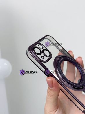 Чехол для iPhone 14 Pro Clear Shining Holder with MagSafe Green