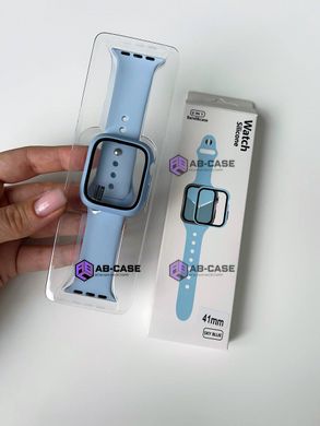 Комплект Band + Case чохол з ремінцем для Apple Watch (41mm, Ice Blue )