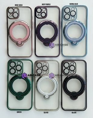Чехол для iPhone 14 Pro Clear Shining Holder with MagSafe Green