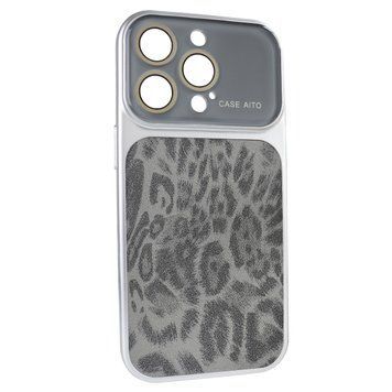 Чохол для iPhone 16 Pro : AITO PU-Leather Leopard Case [17 series Design] &ndash; Black