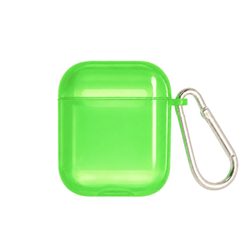 Чехол для AirPods 1/2 полупрозрачный Neon Case Lime Green