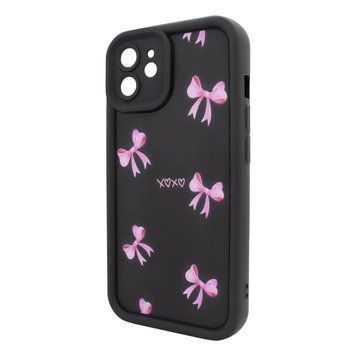 Чехол для iPhone 11 &ndash; Pretty Things "Pink Bows &ndash; Black"