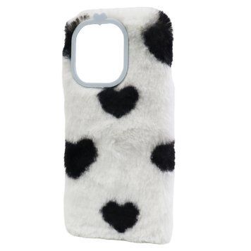 Пушистый чехол &laquo;Fluffy Heart&raquo; для iPhone 15 Pro Max