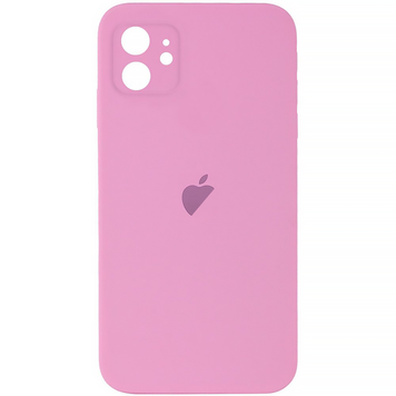 Чехол для iPhone 12 : Silicone Case Full Camera &ndash; Light Pink (№6)