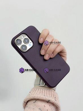 Чохол для iPhone 13 Pro Leather Case PU with Magsafe Dark Cherry