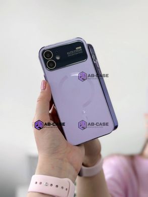 Чехол для iPhone 12 PC Slim Case with MagSafe с защитными линзами на камеру Light Purple