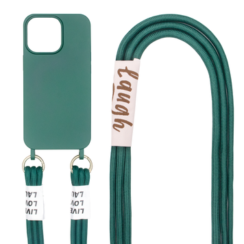 Чохол для iPhone 12/12 Pro Crossbody case with Twine Forest Green
