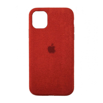 Чехол Alcantara FULL для iPhone (iPhone 11, Red)