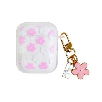 Чехол для AirPods 1/2 &mdash; Charmed Collection "Pink & White Flowers"