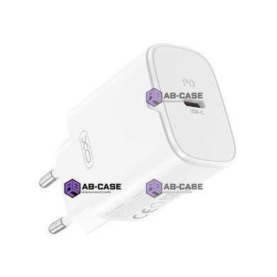 Комплект швидкої зарядки 30W (1 Type-C) XO L131 PD з кабелем Type-C - Lightning (White)