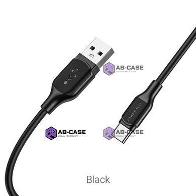 Кабель BOROFONE (USB to Type-C) 3A BX42 Encore &ndash; Black (1m)