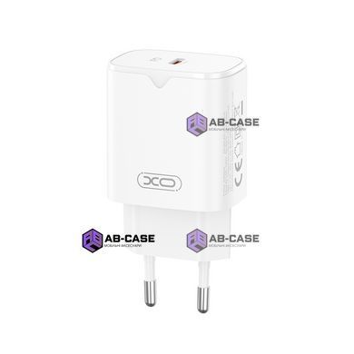 Комплект швидкої зарядки 30W (1 Type-C) XO L131 PD з кабелем Type-C - Lightning (White)
