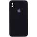 Чехол Silicone Case FULL CAMERA (square side) (для iPhone Xs Max) (Black)
