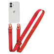 Прозрачный чехол для iPhone 16 c ремешком Clear Crossbody Red