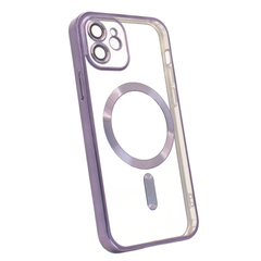 Чохол Shining with MagSafe на iPhone 12 із захисними лінзами на камеру Deep Purple