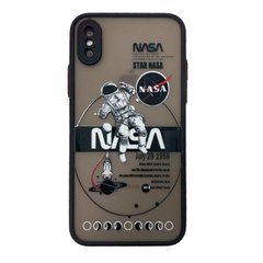 Чехол GENERATION NASA для iPhone (Летящий космонавт Black, iPhone XS MAX)
