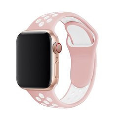 Ремінець силіконовий Nike Sport Band на Apple Watch 38|40|41mm Pink-White