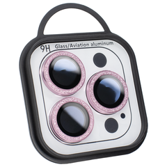Захисні лінзи на камеру iPhone 13 Pro max Metal Diamonds Lens блискучі Light Purple