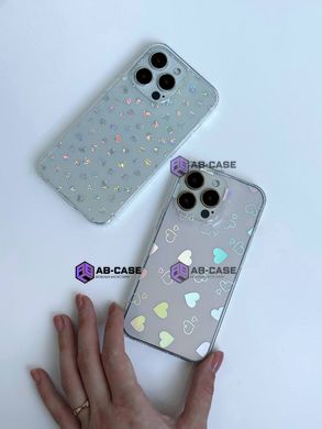 Чехол прозрачный для iPhone 13 Pro Hologram Case Heart Clear
