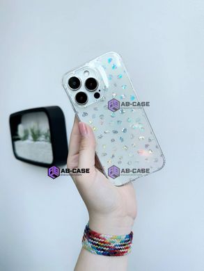 Чехол прозрачный для iPhone 13 Pro Hologram Case Heart Clear